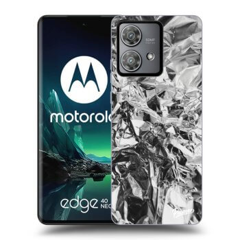 Picasee husă neagră din silicon pentru Motorola Edge 40 Neo - Chrome