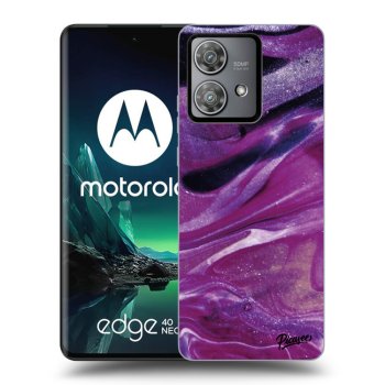 Husă pentru Motorola Edge 40 Neo - Purple glitter