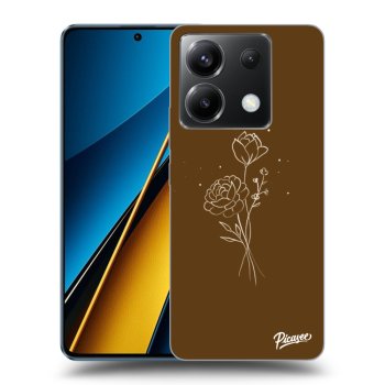 Husă pentru Xiaomi Poco X6 - Brown flowers