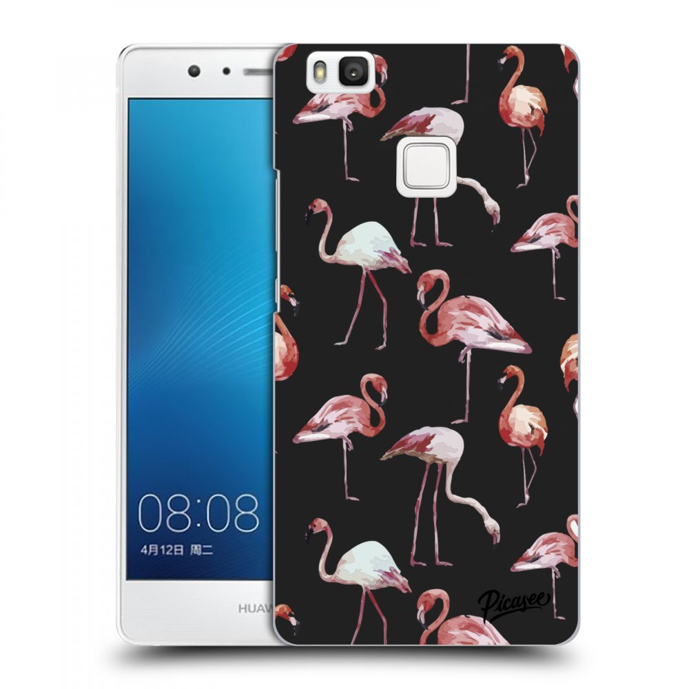 Picasee husă neagră din silicon pentru Huawei P9 Lite - Flamingos
