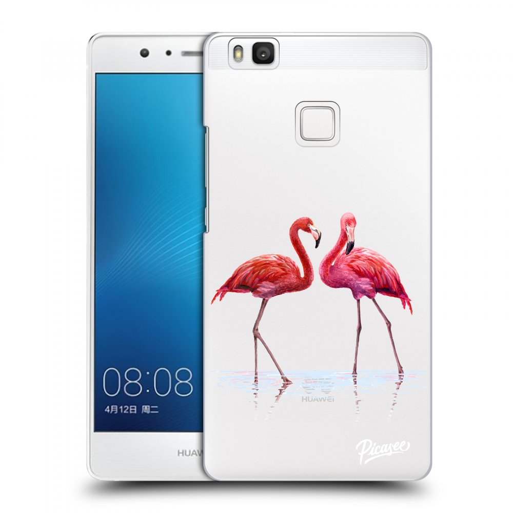 Picasee husă transparentă din silicon pentru Huawei P9 Lite - Flamingos couple