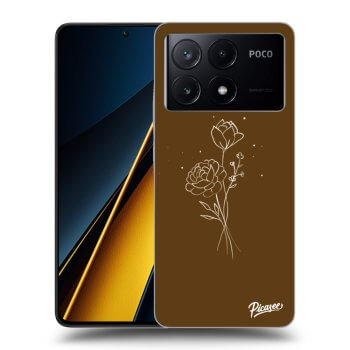 Husă pentru Xiaomi Poco X6 Pro - Brown flowers