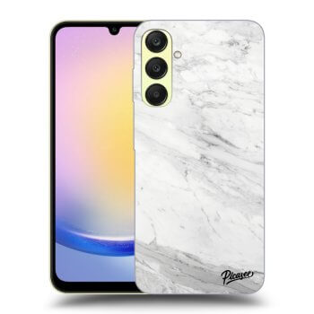 Picasee husă neagră din silicon pentru Samsung Galaxy A25 A256B 5G - White marble