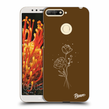 Husă pentru Huawei Y6 Prime 2018 - Brown flowers