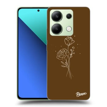 Husă pentru Xiaomi Redmi Note 13 4G - Brown flowers