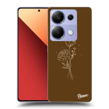 Husă pentru Xiaomi Redmi Note 13 Pro 4G - Brown flowers