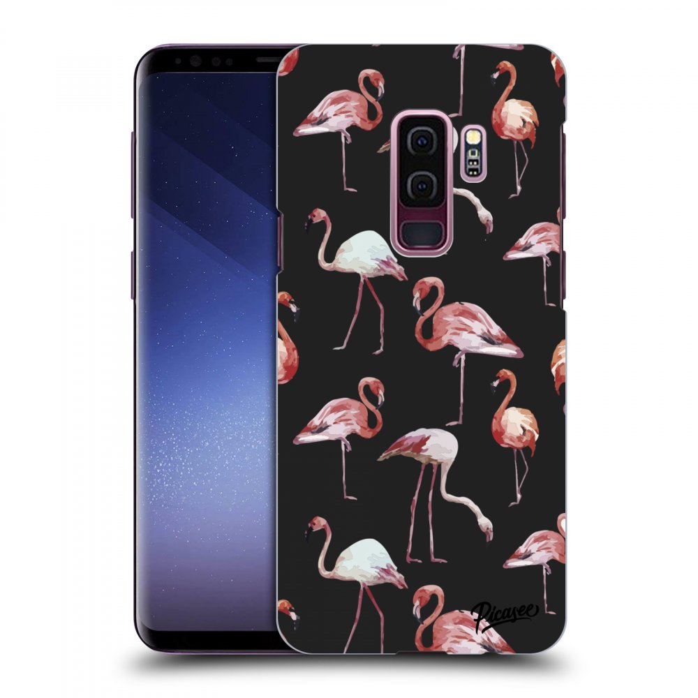 Picasee husă neagră din silicon pentru Samsung Galaxy S9 Plus G965F - Flamingos