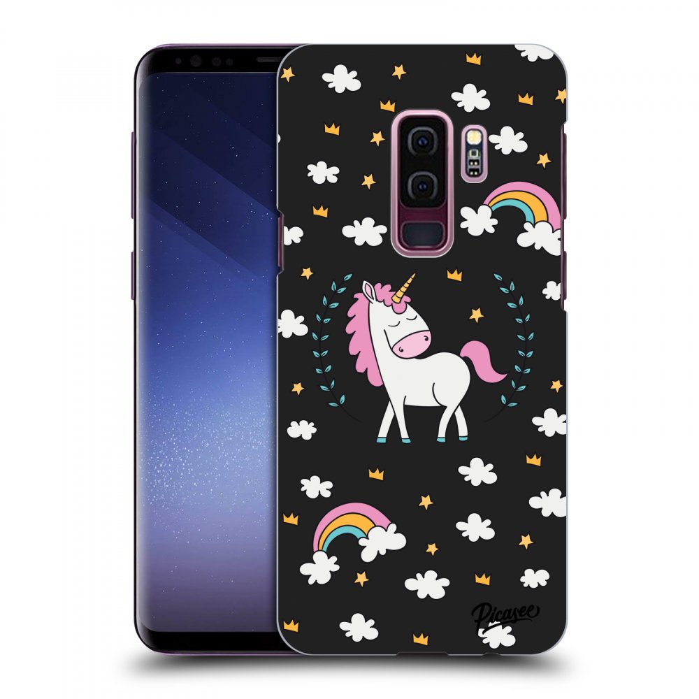 Picasee husă neagră din silicon pentru Samsung Galaxy S9 Plus G965F - Unicorn star heaven