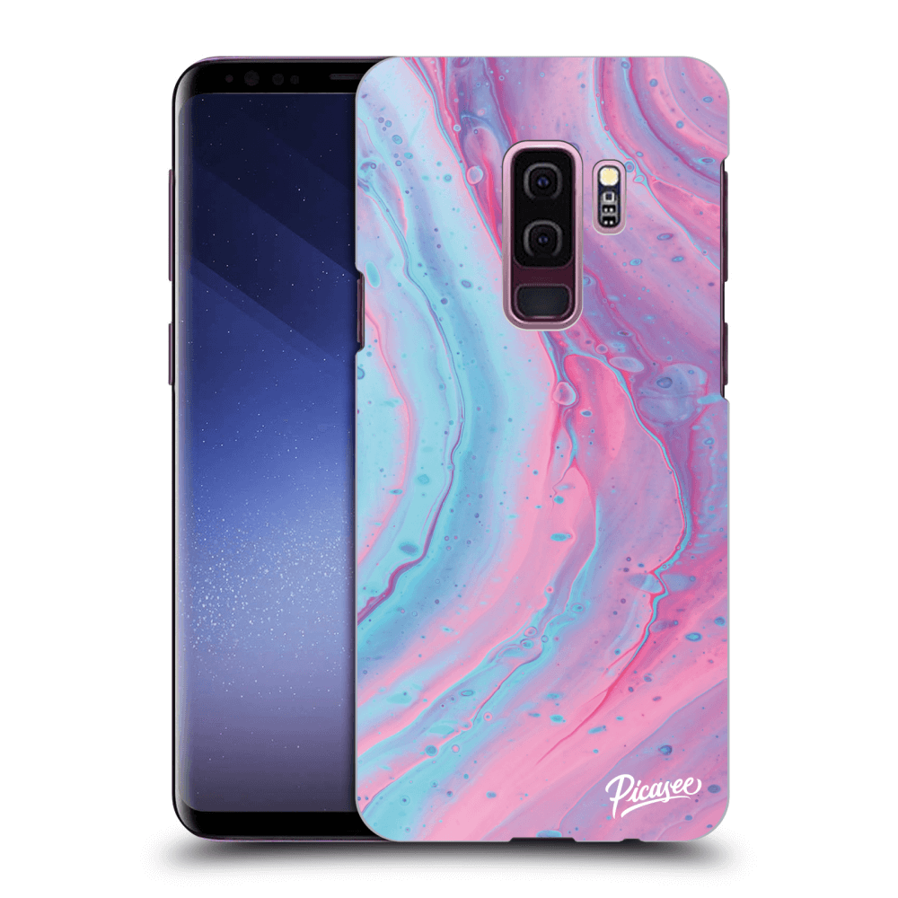 Picasee husă neagră din silicon pentru Samsung Galaxy S9 Plus G965F - Pink liquid