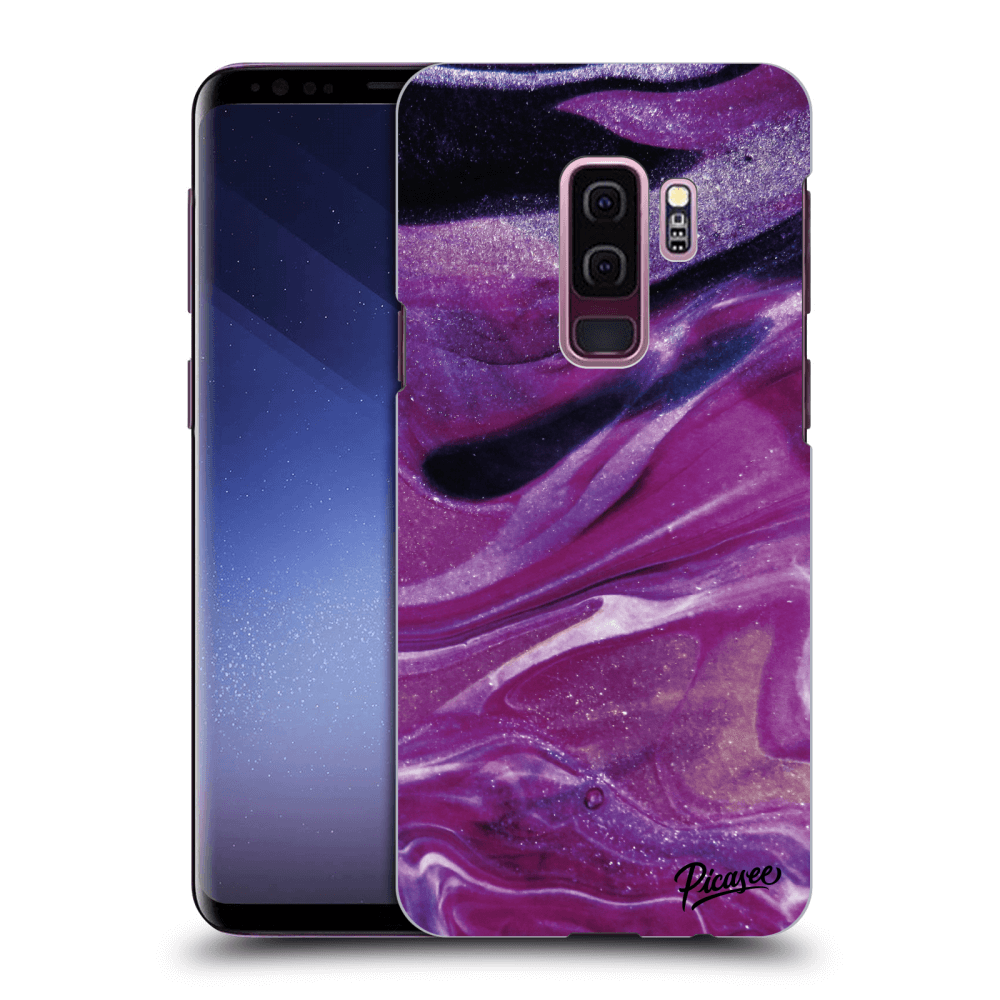 Picasee husă neagră din silicon pentru Samsung Galaxy S9 Plus G965F - Purple glitter