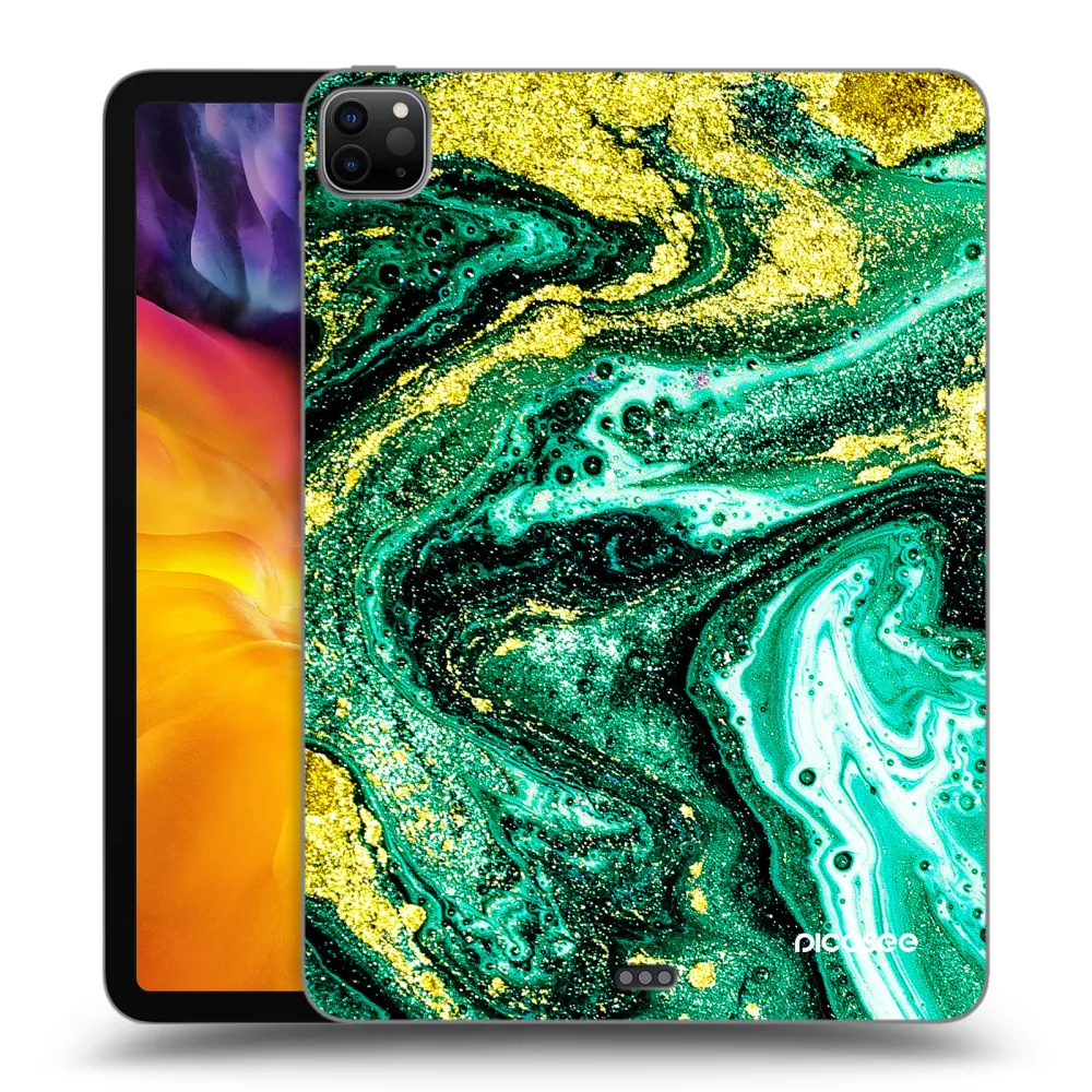 Picasee husă neagră din silicon pentru Apple iPad Pro 11" 2024 (7.gen.) - Green Gold