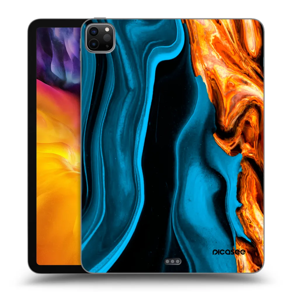 Picasee husă neagră din silicon pentru Apple iPad Pro 11" 2024 (7.gen.) - Gold blue