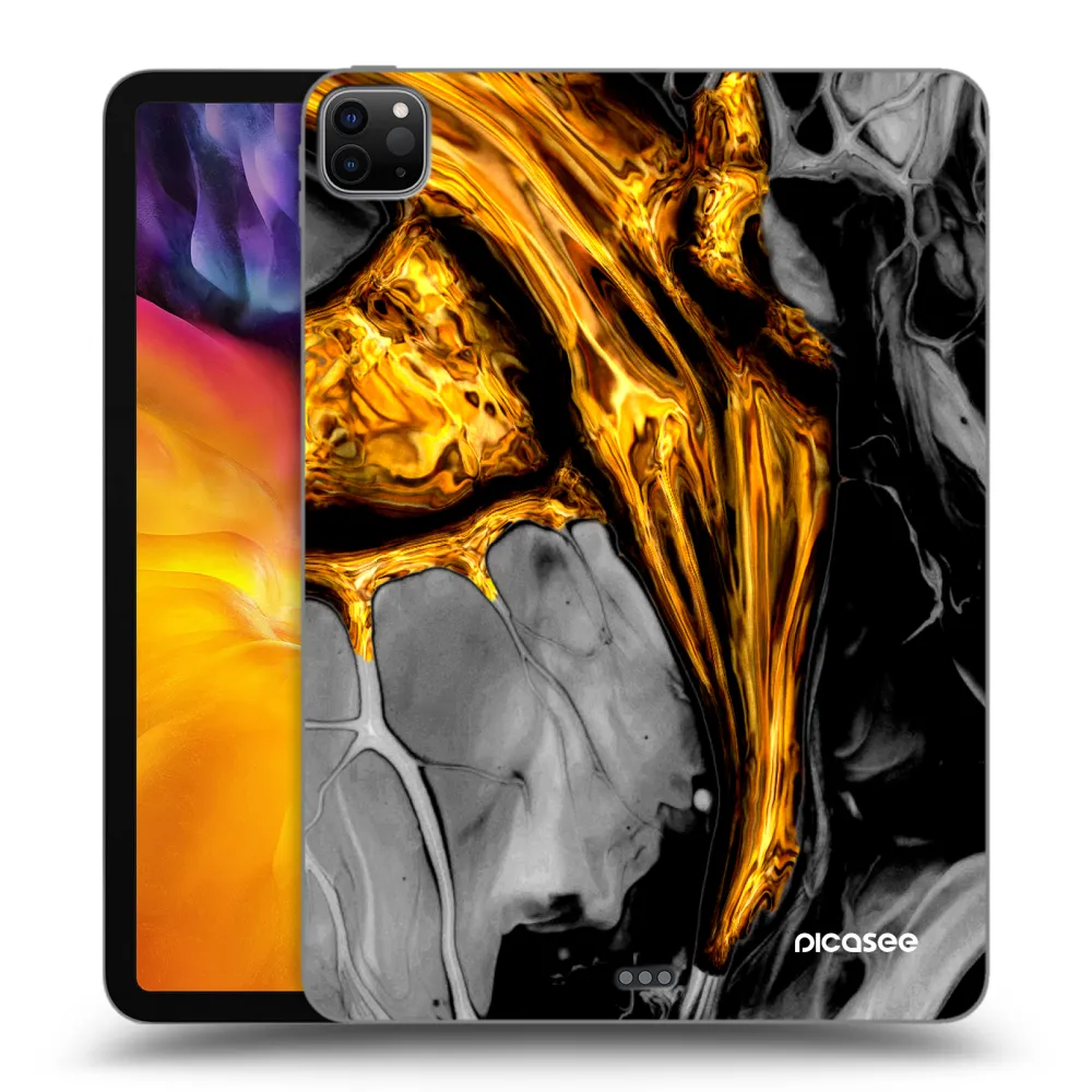 Picasee husă neagră din silicon pentru Apple iPad Pro 11" 2024 (7.gen.) - Black Gold