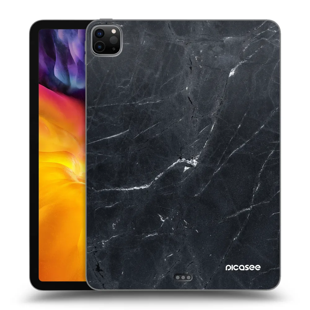 Picasee husă neagră din silicon pentru Apple iPad Pro 11" 2024 (7.gen.) - Black marble