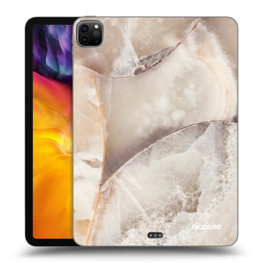 Picasee husă neagră din silicon pentru Apple iPad Pro 11" 2024 (7.gen.) - Cream marble
