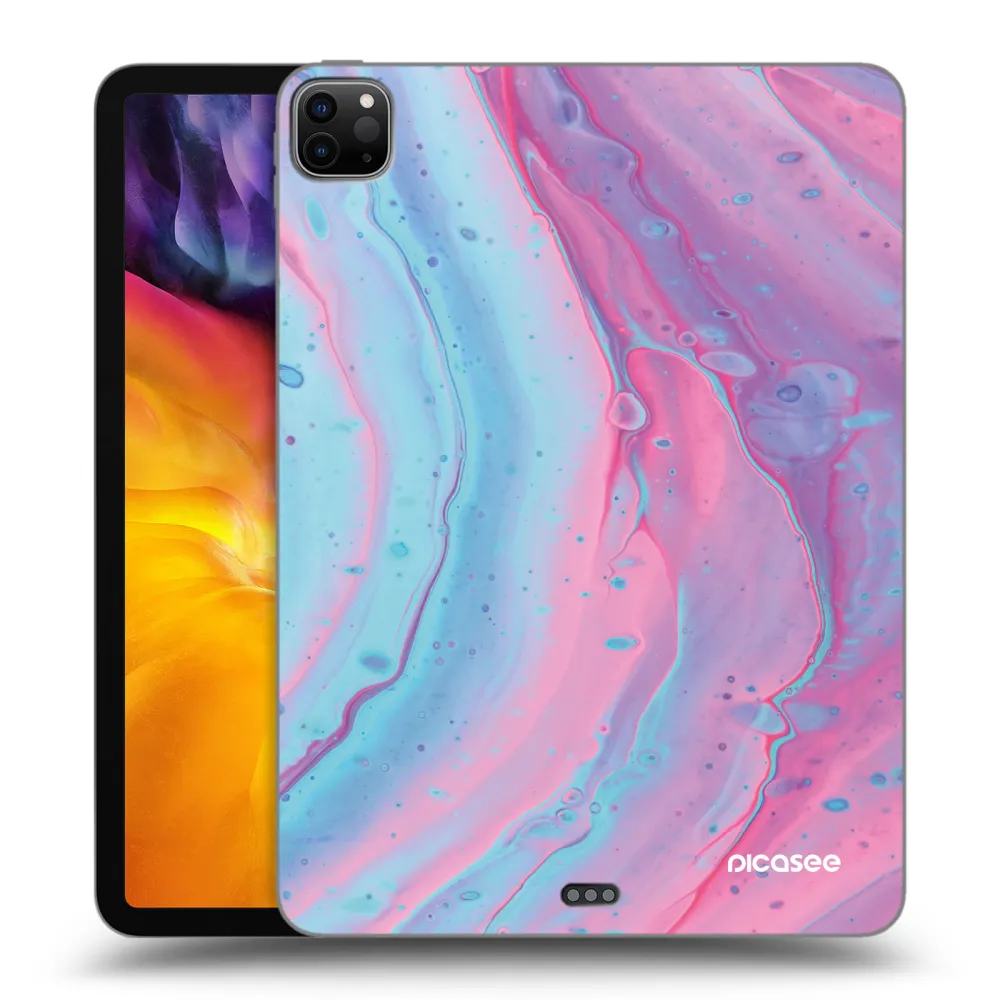 Picasee husă neagră din silicon pentru Apple iPad Pro 11" 2024 (7.gen.) - Pink liquid