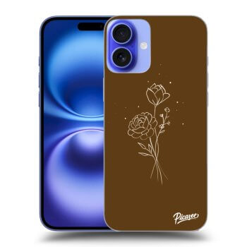 Husă pentru Apple iPhone 16 Plus - Brown flowers