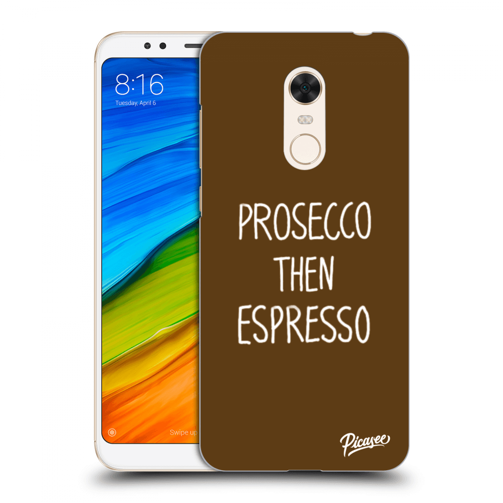 Picasee husă transparentă din silicon pentru Xiaomi Redmi 5 Plus Global - Prosecco then espresso