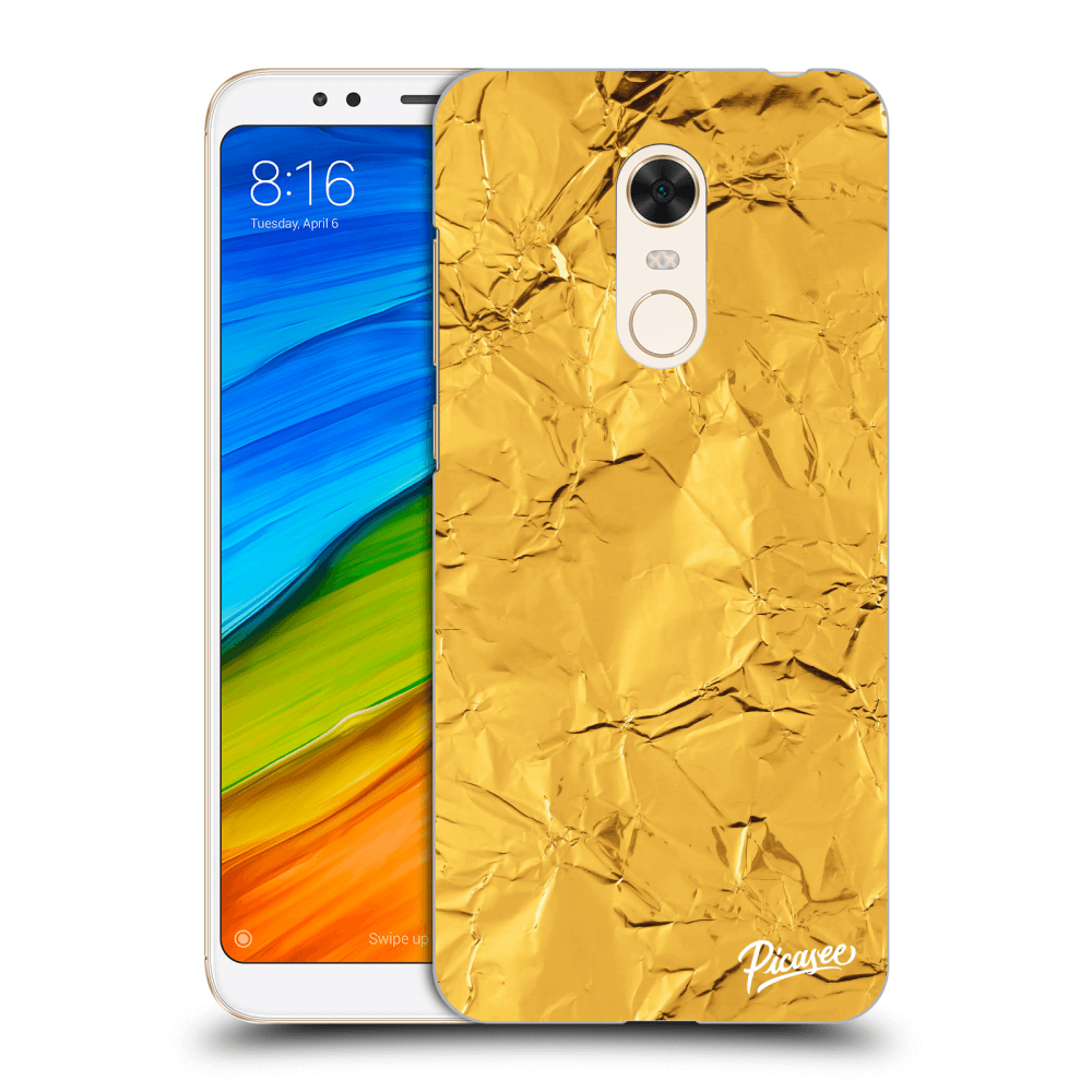 Picasee husă transparentă din silicon pentru Xiaomi Redmi 5 Plus Global - Gold