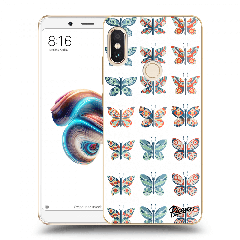 Picasee husă transparentă din silicon pentru Xiaomi Redmi Note 5 Global - Butterflies