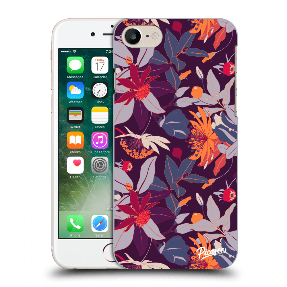 Picasee ULTIMATE CASE pentru Apple iPhone 7 - Purple Leaf