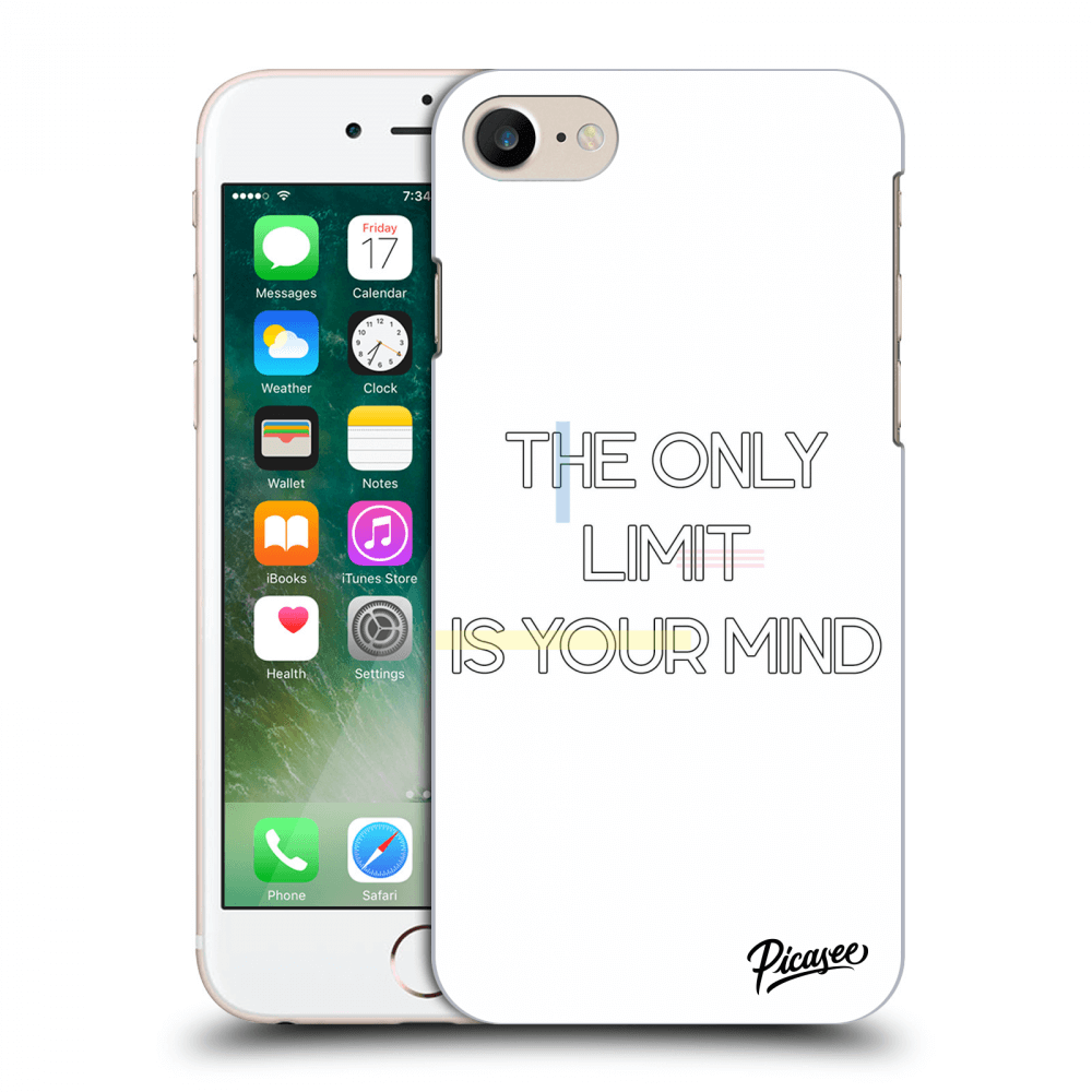 Picasee husă transparentă din silicon pentru Apple iPhone 7 - The only limit is your mind