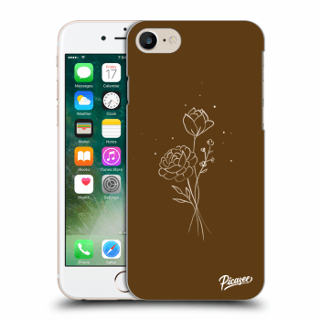 Husă pentru Apple iPhone 7 - Brown flowers