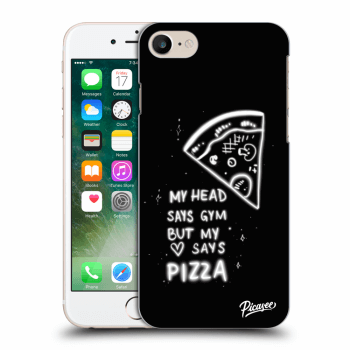 Picasee husă transparentă din silicon pentru Apple iPhone 7 - Pizza