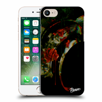 Picasee husă transparentă din silicon pentru Apple iPhone 7 - Roses black