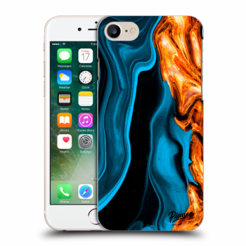 Picasee husă transparentă din silicon pentru Apple iPhone 7 - Gold blue