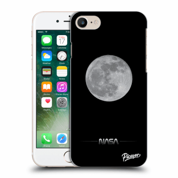 Picasee husă neagră din silicon pentru Apple iPhone 7 - Moon Minimal