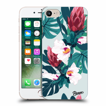 Picasee husă neagră din silicon pentru Apple iPhone 7 - Rhododendron