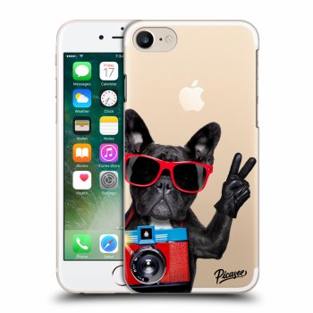Picasee husă transparentă din silicon pentru Apple iPhone 7 - French Bulldog