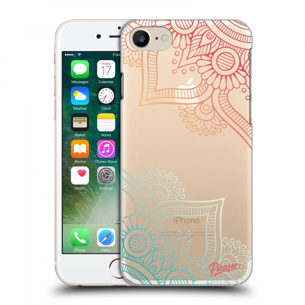 Picasee husă transparentă din silicon pentru Apple iPhone 7 - Flowers pattern