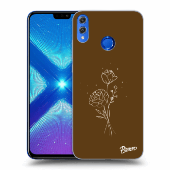 Husă pentru Honor 8X - Brown flowers