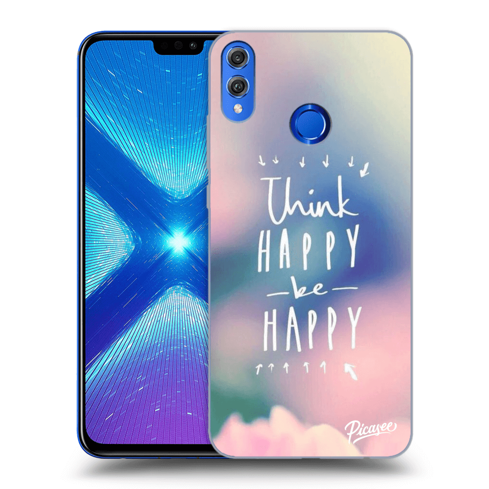 Picasee husă transparentă din silicon pentru Honor 8X - Think happy be happy