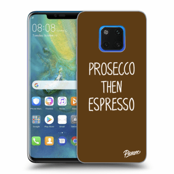 Picasee husă neagră din silicon pentru Huawei Mate 20 Pro - Prosecco then espresso