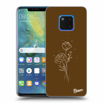 Husă pentru Huawei Mate 20 Pro - Brown flowers