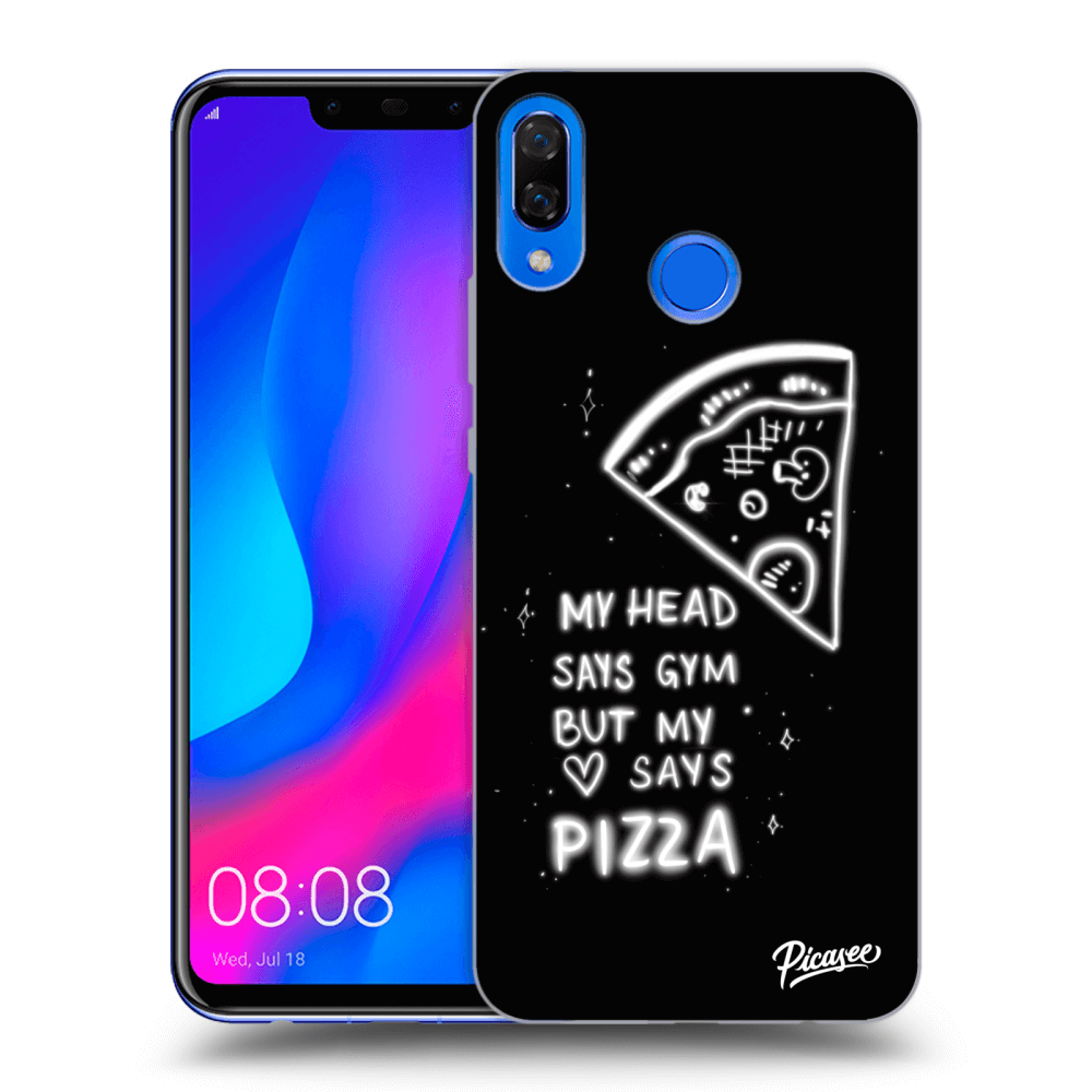 Picasee husă transparentă din silicon pentru Huawei Nova 3 - Pizza