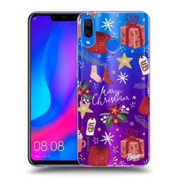 Picasee husă transparentă din silicon pentru Huawei Nova 3 - Christmas