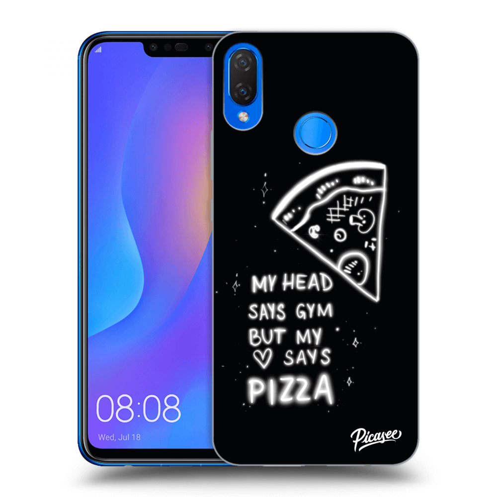 Picasee husă transparentă din silicon pentru Huawei Nova 3i - Pizza