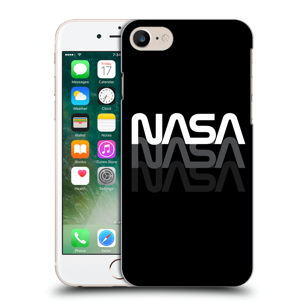 Picasee husă transparentă din silicon pentru Apple iPhone 8 - NASA Triple