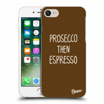 Picasee husă transparentă din silicon pentru Apple iPhone 8 - Prosecco then espresso