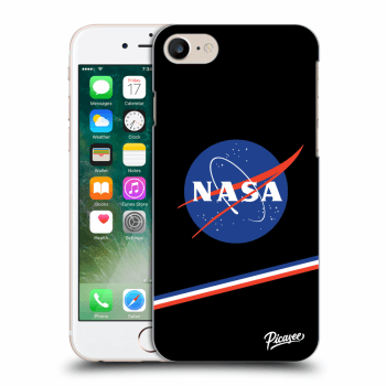 Picasee husă neagră din silicon pentru Apple iPhone 8 - NASA Original