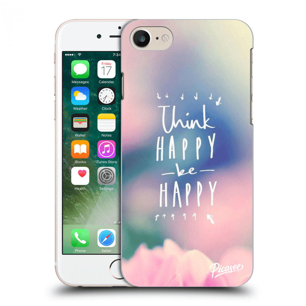 Picasee husă transparentă din silicon pentru Apple iPhone 8 - Think happy be happy