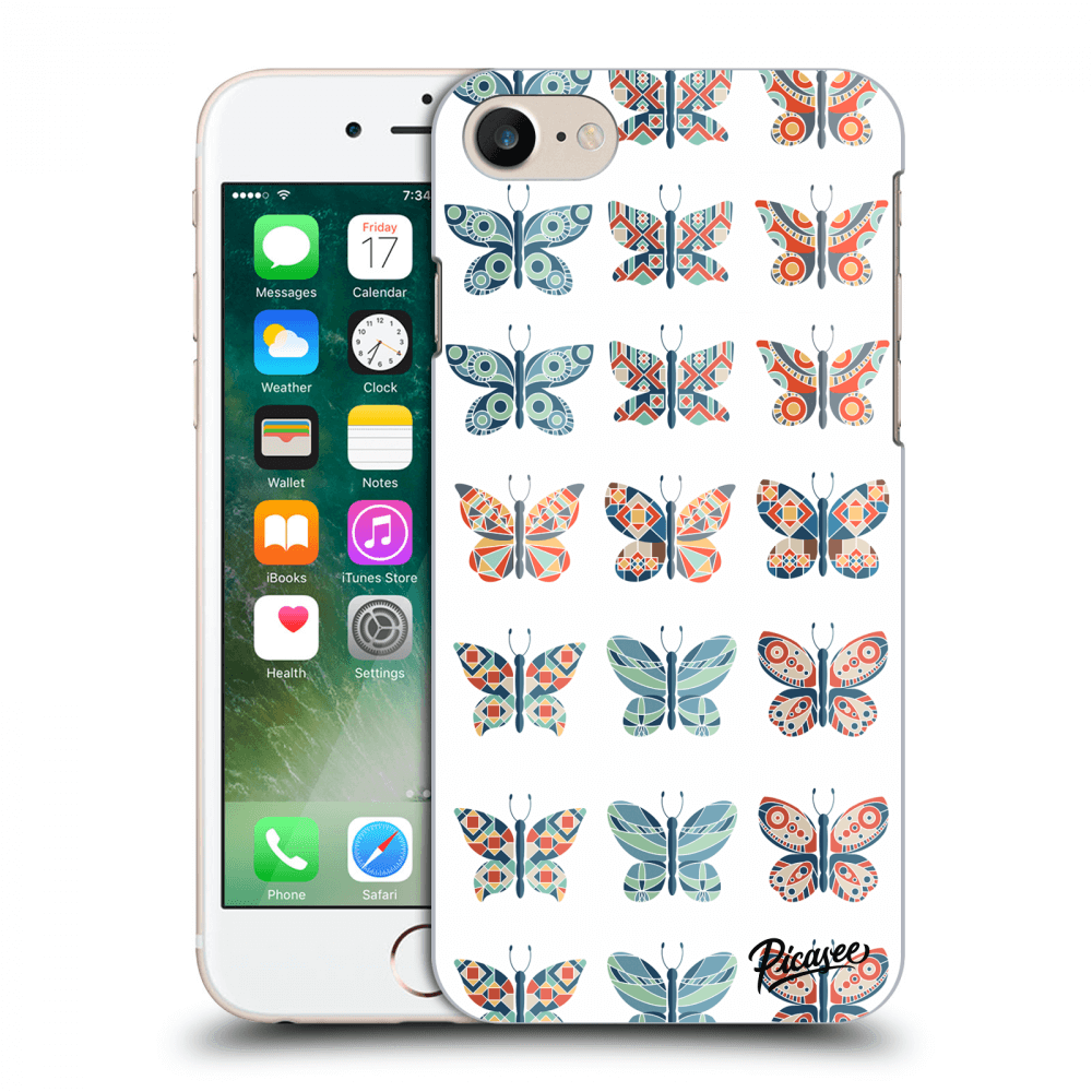 Picasee husă transparentă din silicon pentru Apple iPhone 8 - Butterflies
