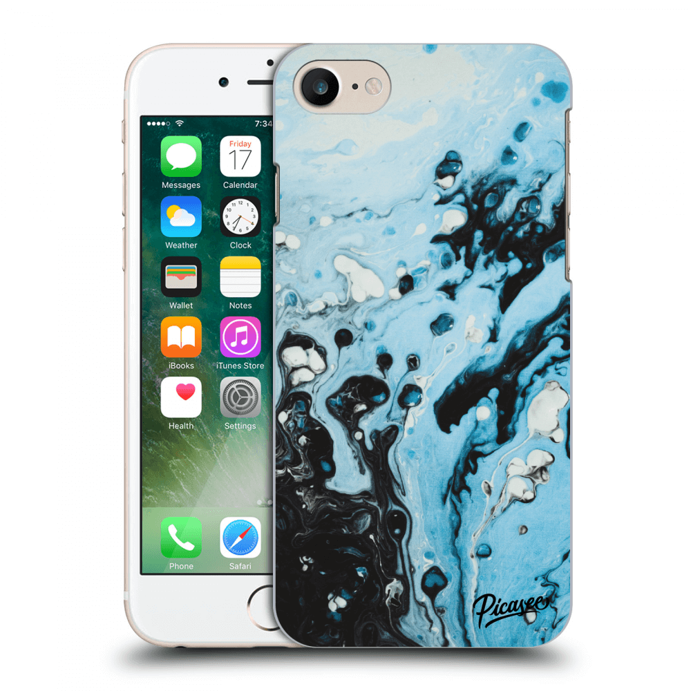 Husă Transparentă Din Silicon Pentru Apple IPhone 8 - Organic Blue