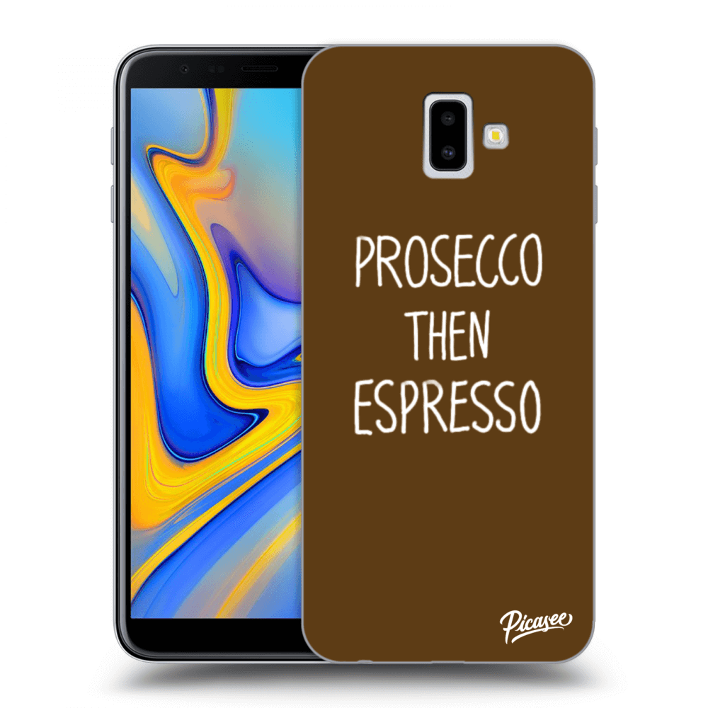 Picasee husă transparentă din silicon pentru Samsung Galaxy J6+ J610F - Prosecco then espresso