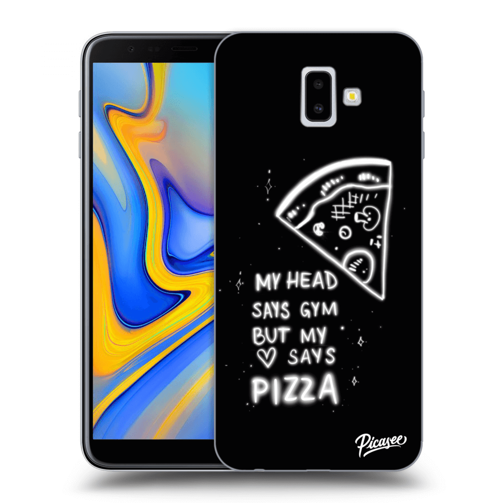 Picasee husă transparentă din silicon pentru Samsung Galaxy J6+ J610F - Pizza