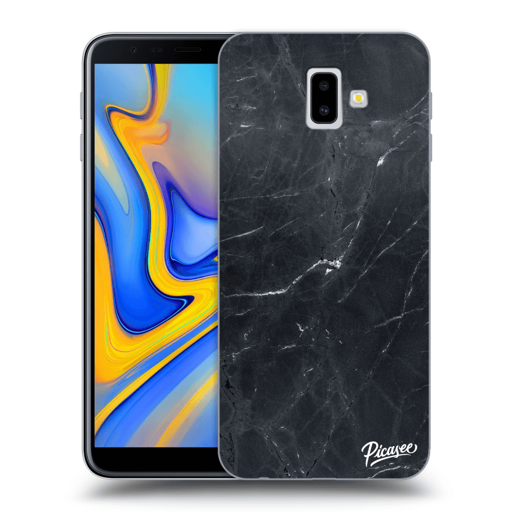 Picasee husă transparentă din silicon pentru Samsung Galaxy J6+ J610F - Black marble